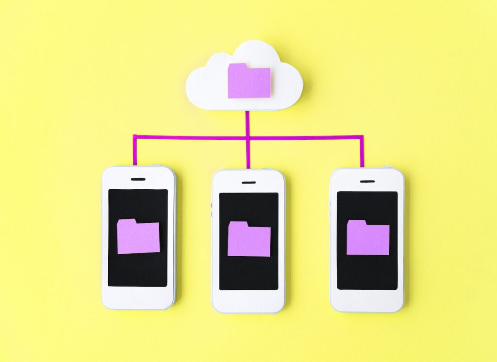 Telecommunication Digital Device Networking Concept
